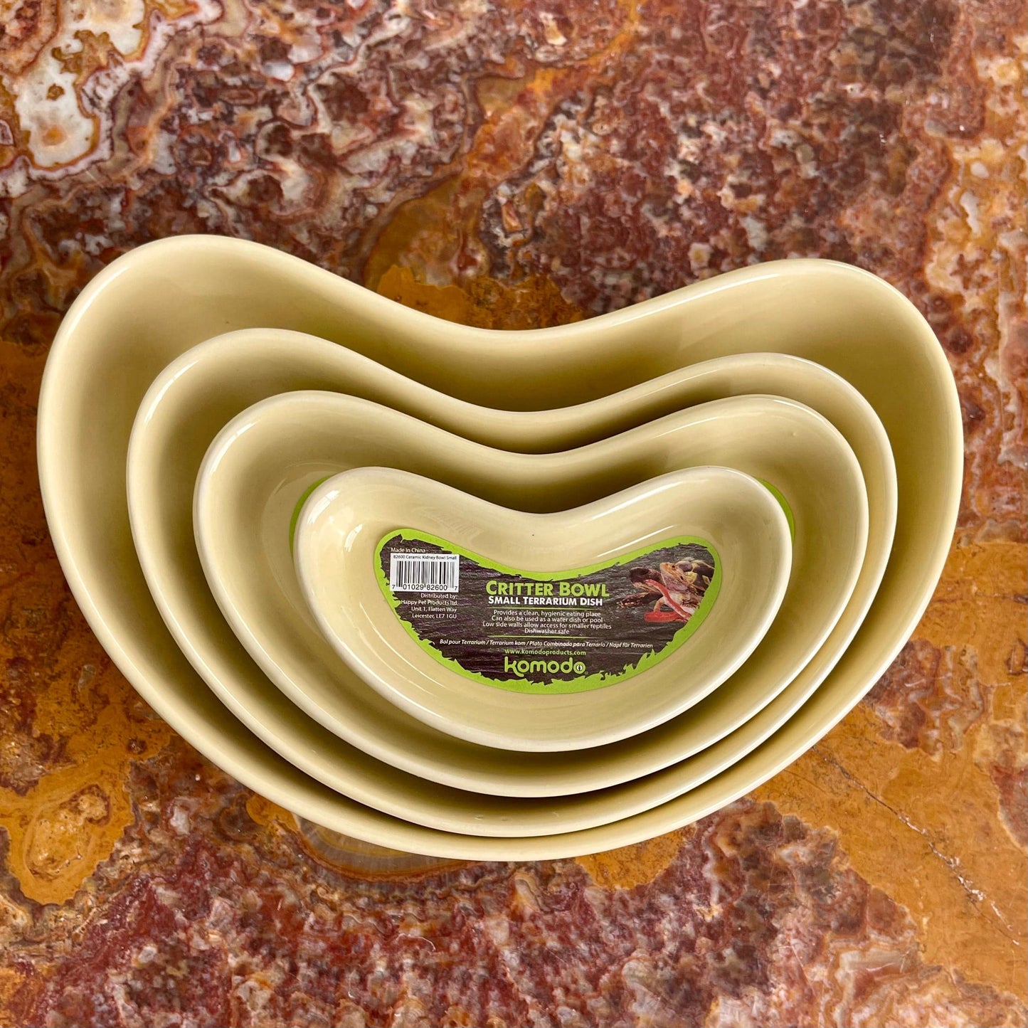 Komodo Food Bowl Komodo Reptile Critter Bowls - Set of 4 nesting bowls