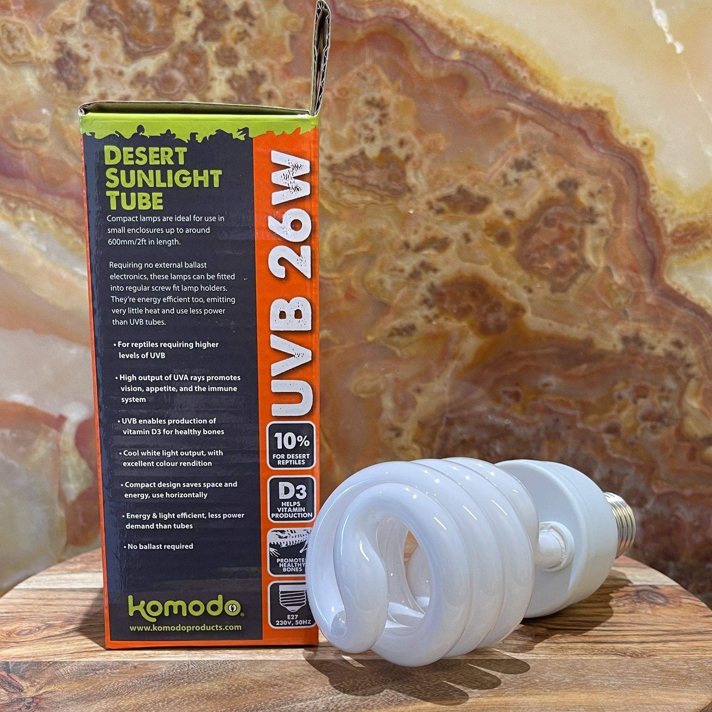 Komodo Bulb Desert Sun Komodo Compact Lamp UVB 10% 26W