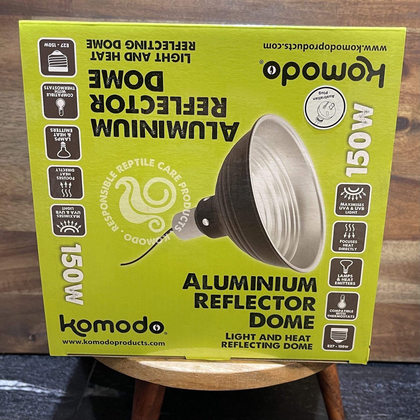 Komodo Light & Heat Komodo Aluminium Reflector Dome 150W (19x21x21cm)