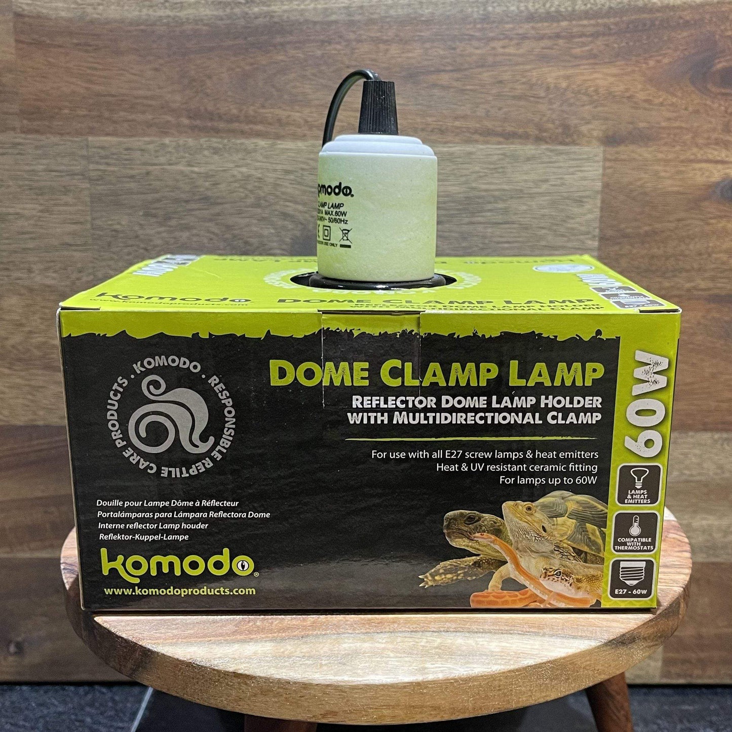 Komodo Light & Heat Komodo Dome Clamp Lamp Fixture 60W (15x15x15cm)