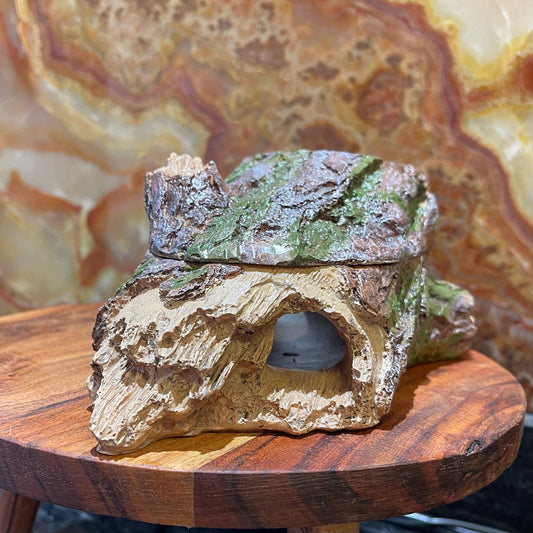 Komodo Resin Rock Decor Komodo Forest Log Hiding Den