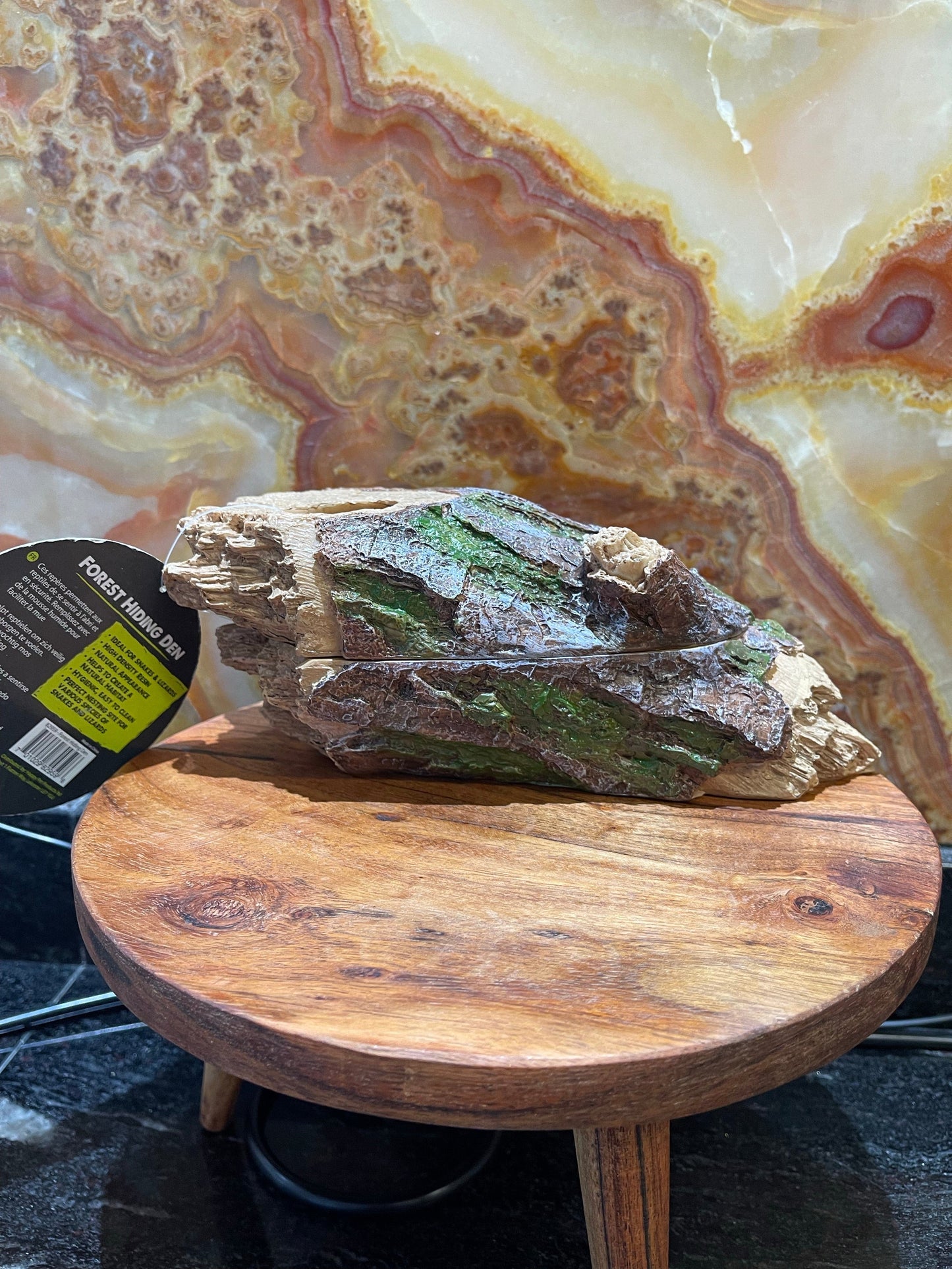 Komodo Resin Rock Decor Komodo Forest Log Hiding Den