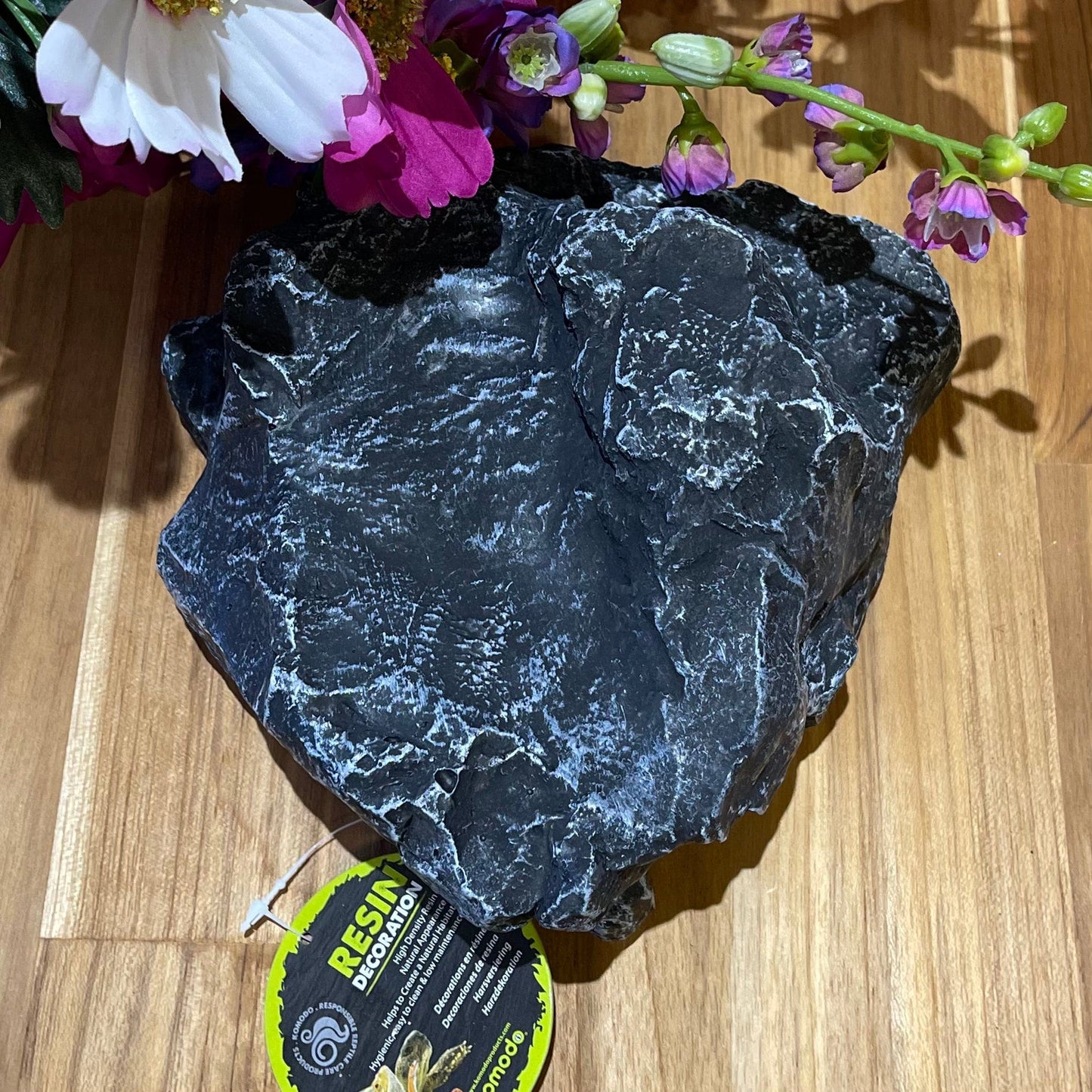 Komodo Resin Rock Decor Komodo Reptile Rock Den Grey Medium