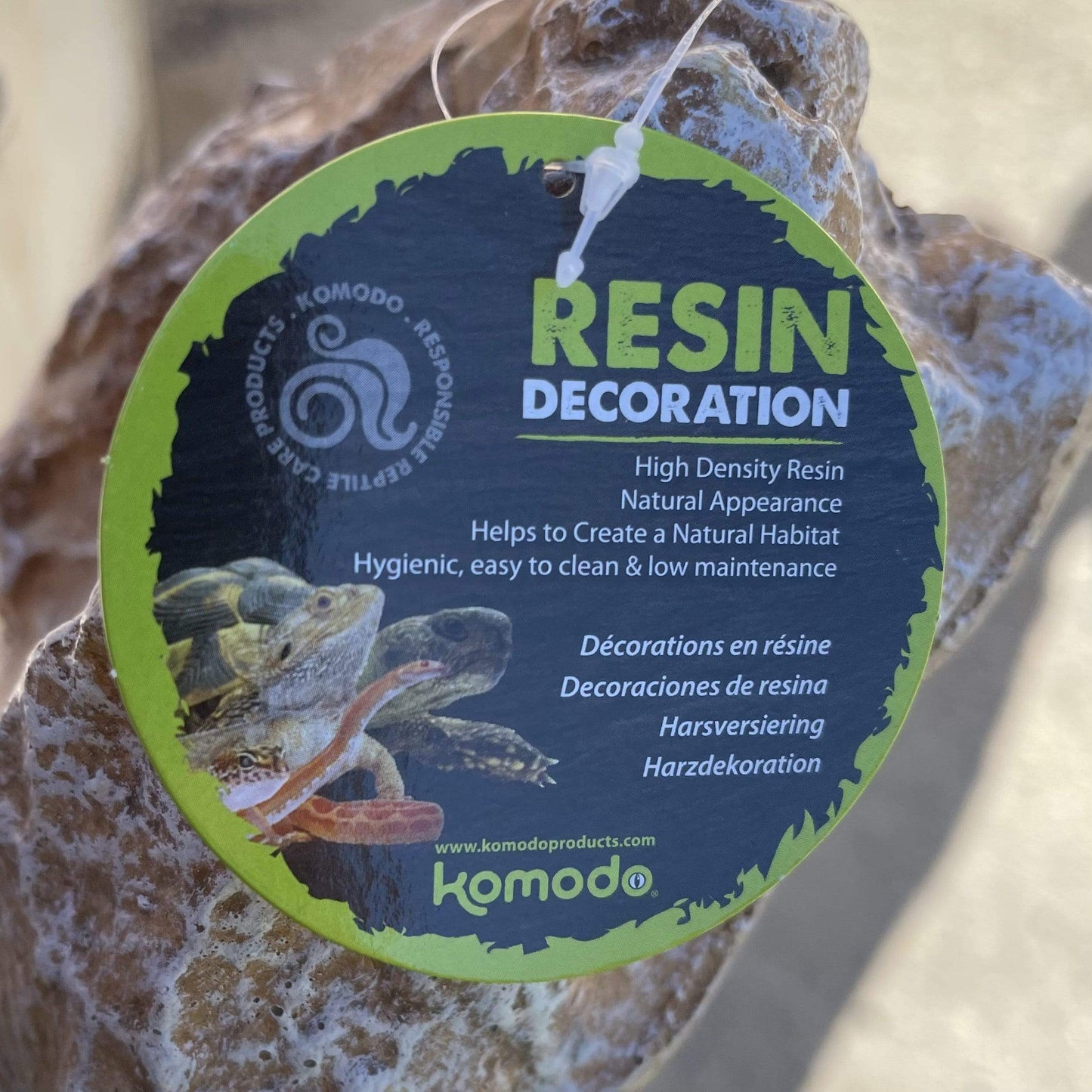 Komodo Resin Rock Decor Komodo Reptile Rock Den Sandstone Medium