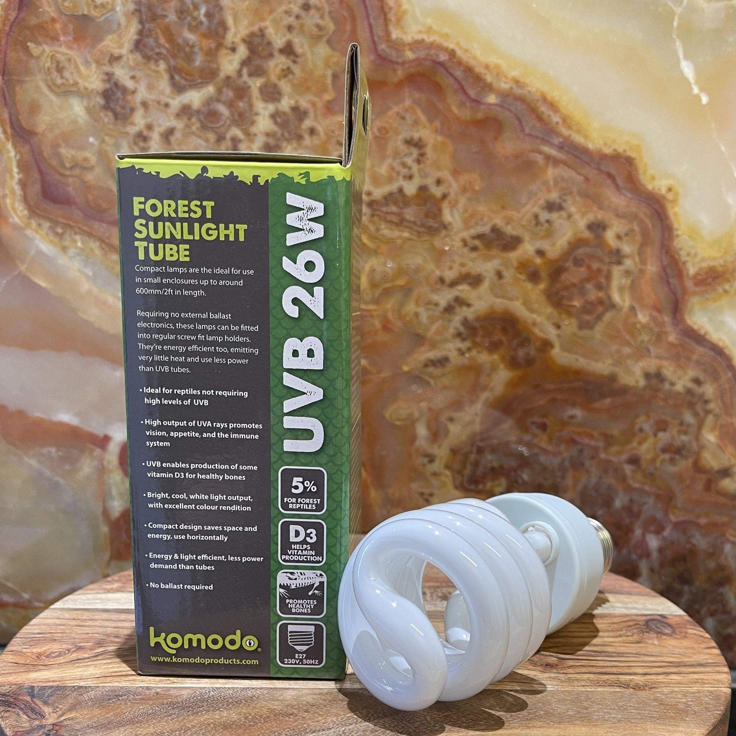 Pisces Enterprises Bulb Forest Sunlight Komodo Compact Lamp UVB 5% 26W