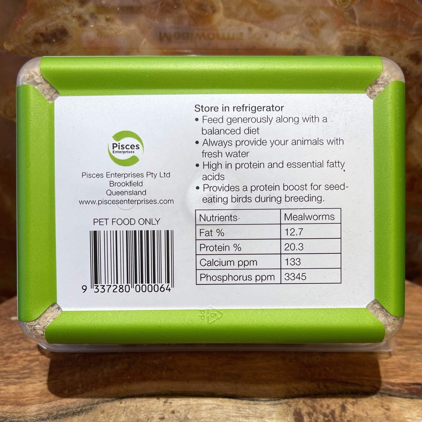 Pisces Enterprises Live Food Tub Mealworms - Regular 50g Tub