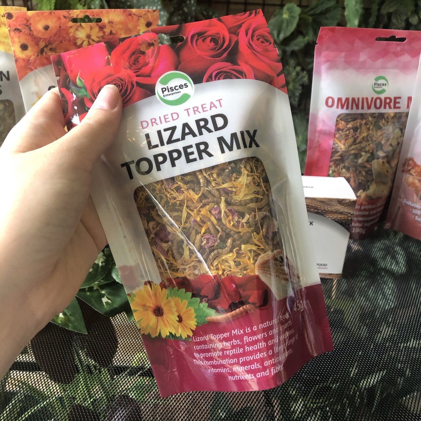 Pisces Enterprises Reptile Food Edible Flower Treats for Reptiles Lizard Topper Mix