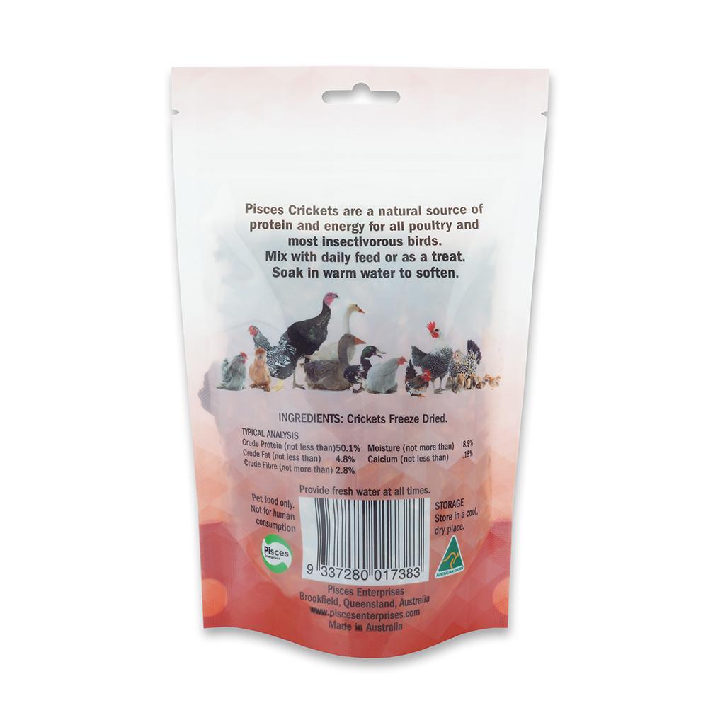 Pisces Enterprises Reptile Food Freeze-dried Crickets Poultry Bag 50g