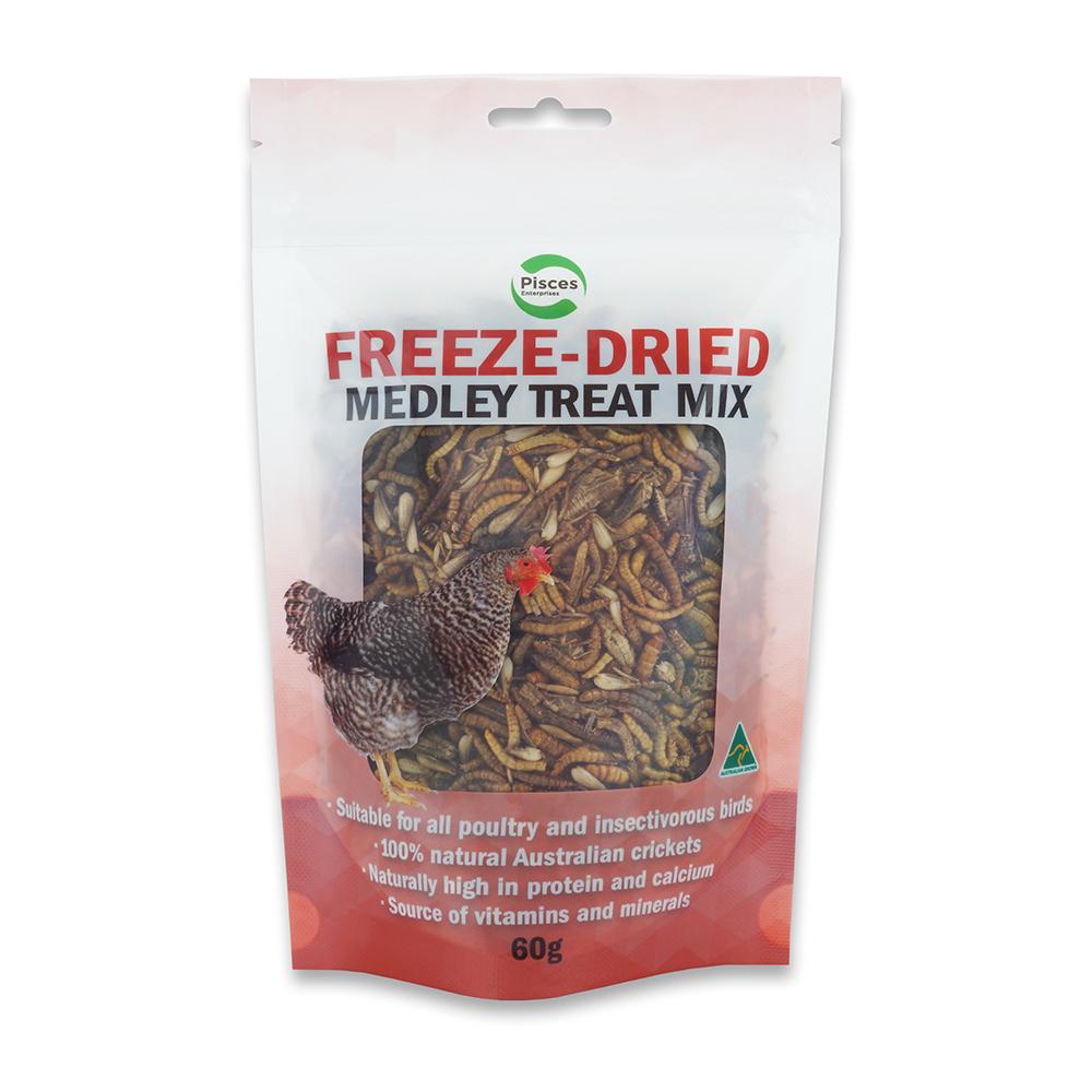 Pisces Enterprises Reptile Food Freeze-dried Medley Poultry Bag 60g