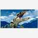 Reptile Realm Aqua Natural Dakosaurus Dinosaur Poster Background
