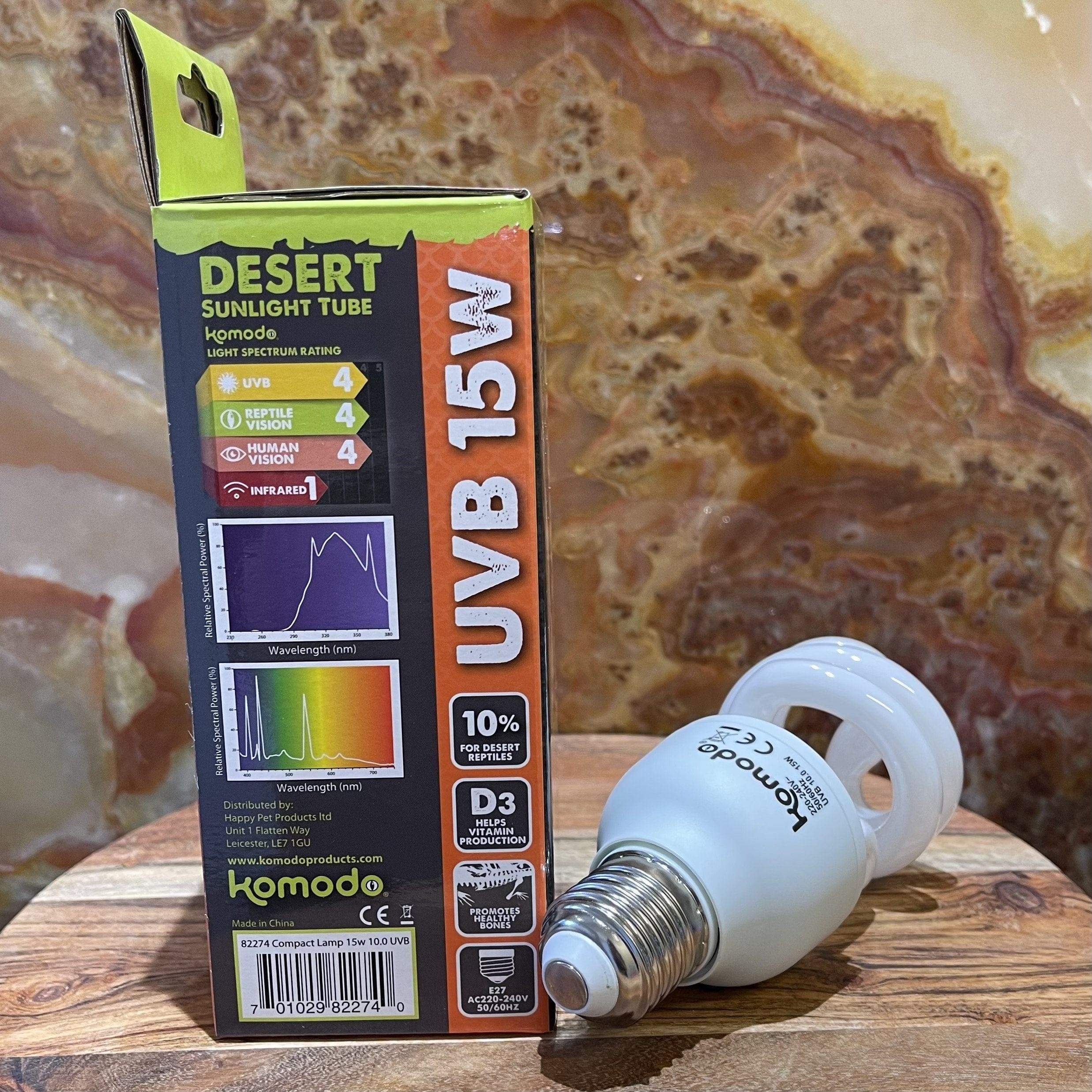 Komodo Bulb Desert Sun Komodo Compact Lamp UVB 10% 15W