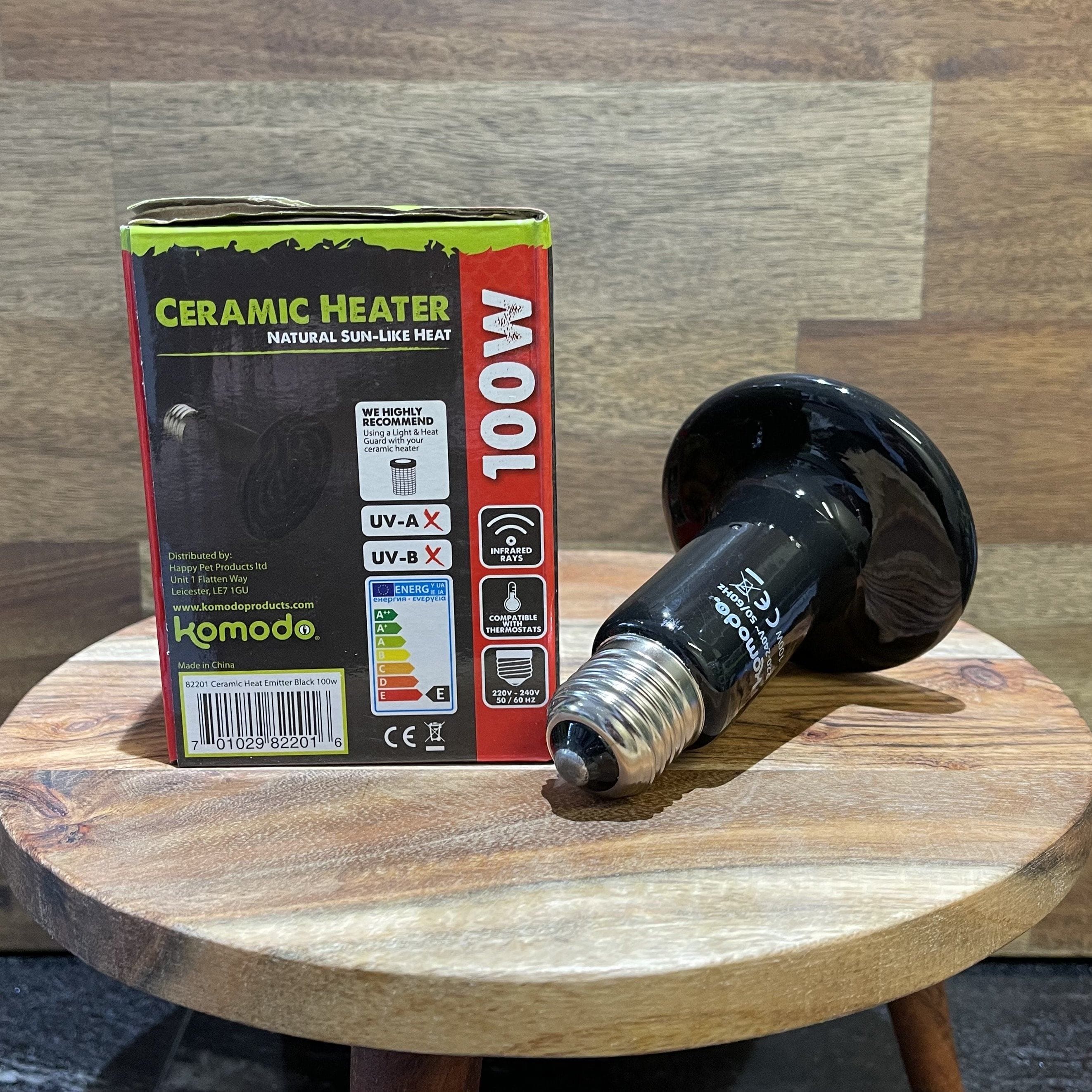 Komodo Bulb Komodo Ceramic Heat Emitter Black 100W