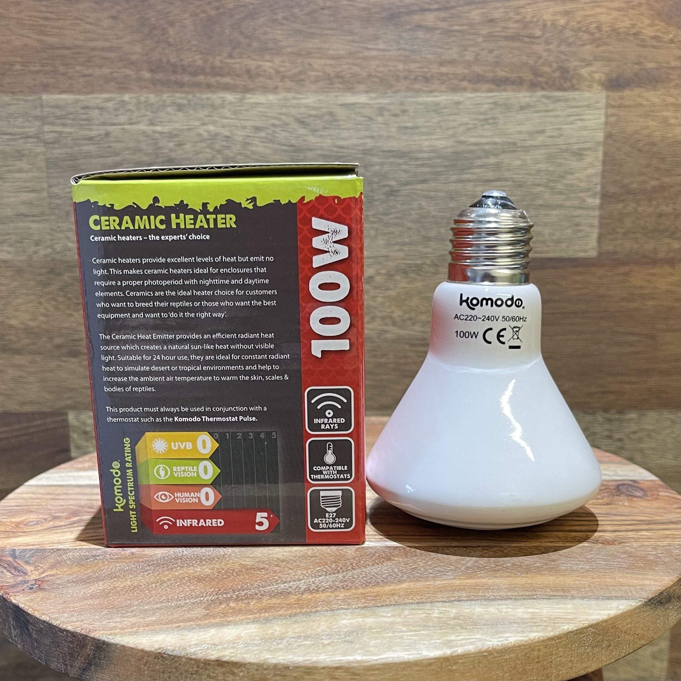 Komodo Bulb Komodo Ceramic Heat Emitter White 100W