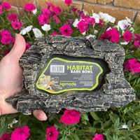Komodo Food Bowl Komodo Reptile Habitat Bark Bowl - Medium