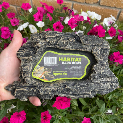 Komodo Food Bowl Komodo Reptile Habitat Bark Bowl - Medium