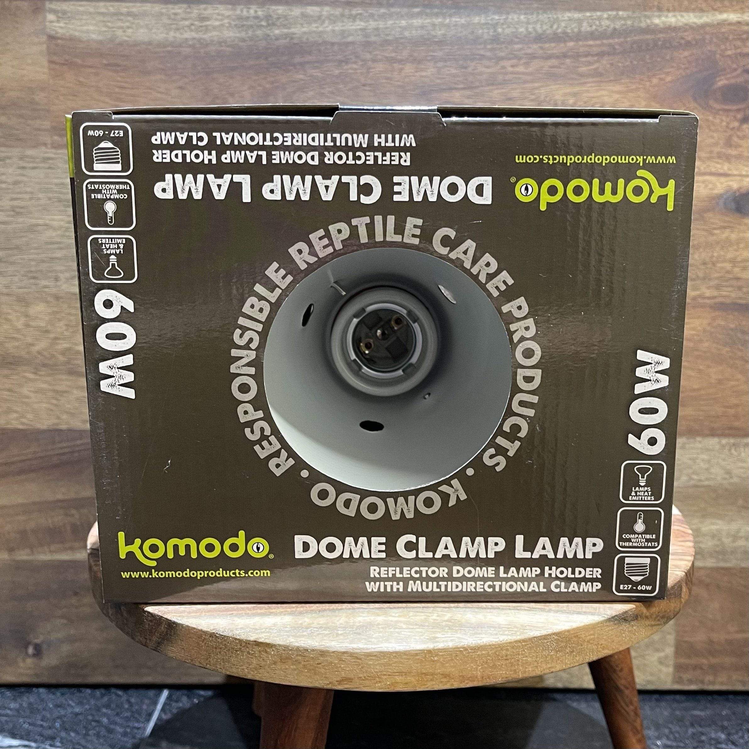 Komodo Light & Heat Komodo Dome Clamp Lamp Fixture 60W (15x15x15cm)