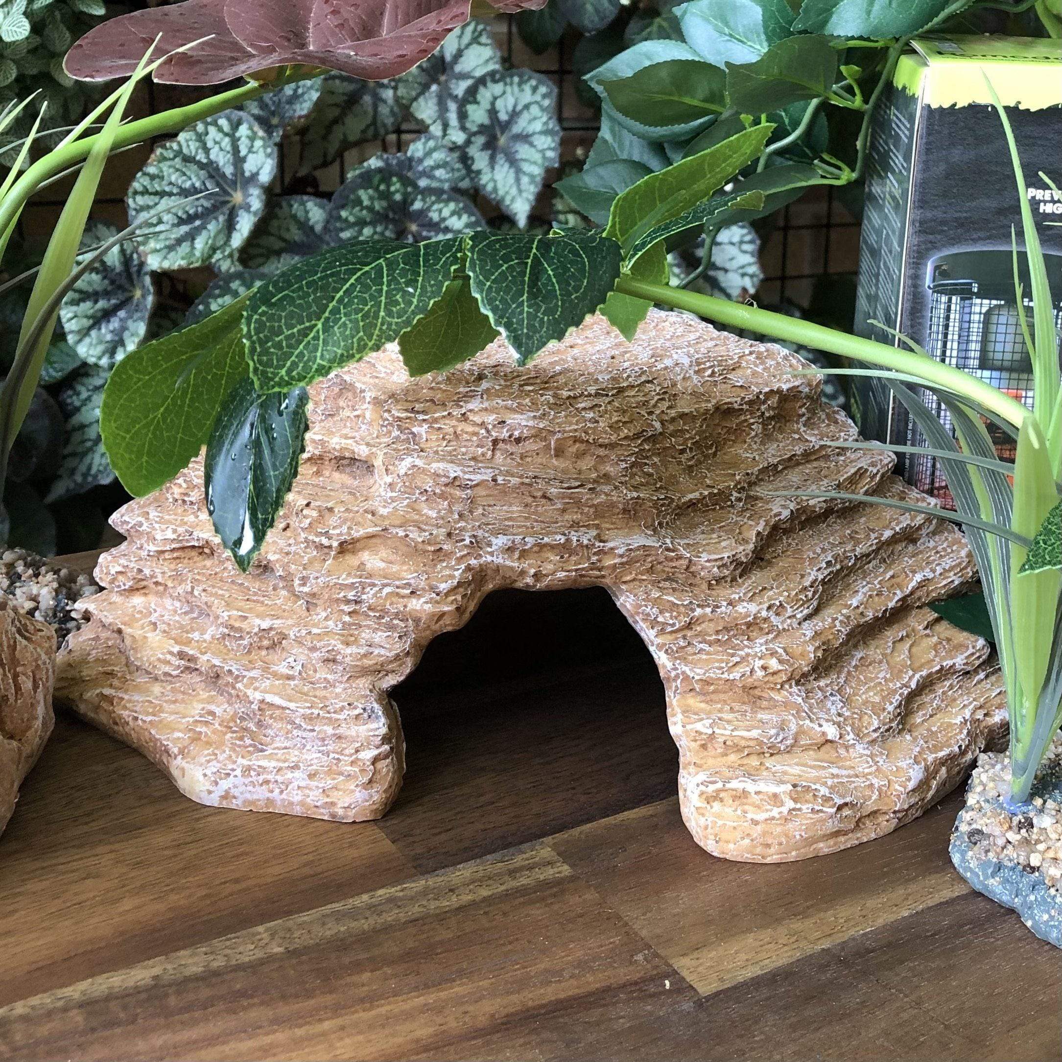 Komodo Resin Rock Decor Komodo Basking Platform Corner Ramp Sandstone