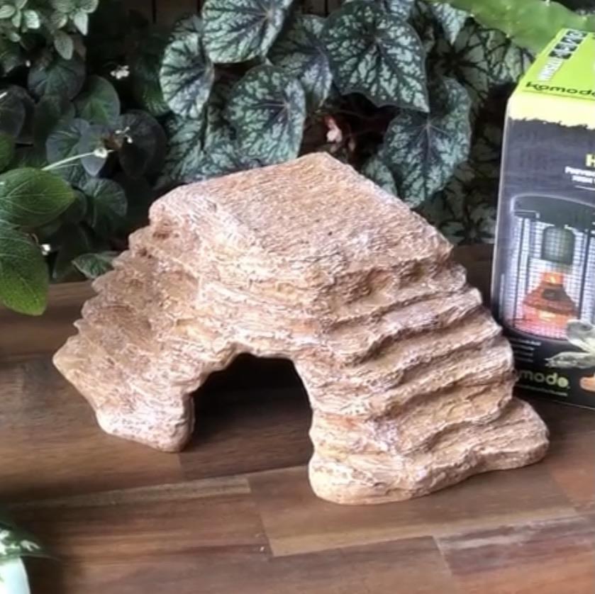Komodo Reptile Basking Platform Corner Ramp Sandstone – Reptile Realm