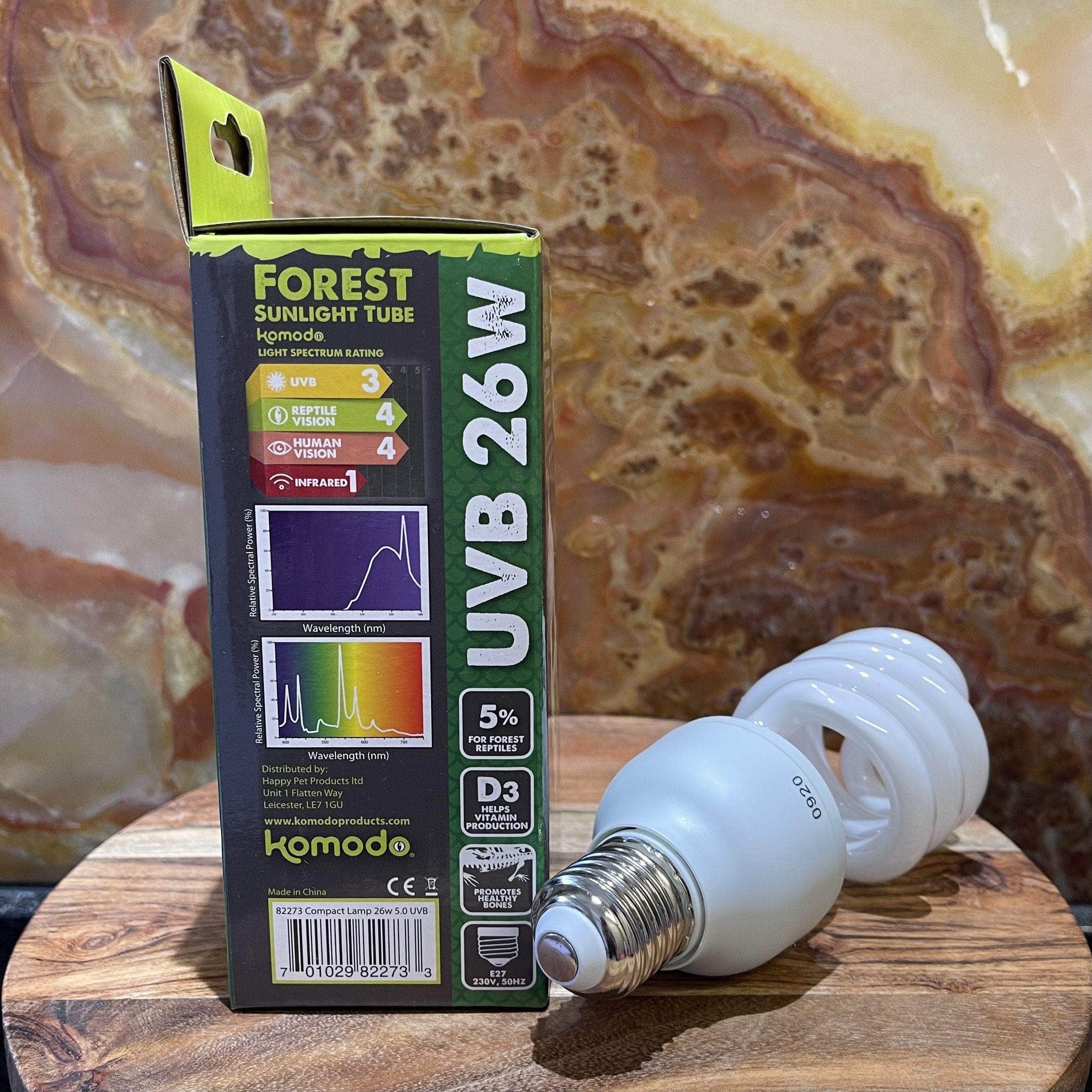 Pisces Enterprises Bulb Forest Sunlight Komodo Compact Lamp UVB 5% 26W