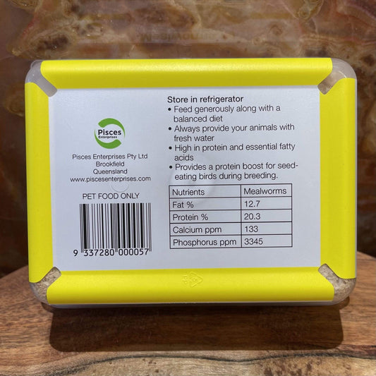 Pisces Enterprises Live Food Tub Mealworms - Regular 10g Tub