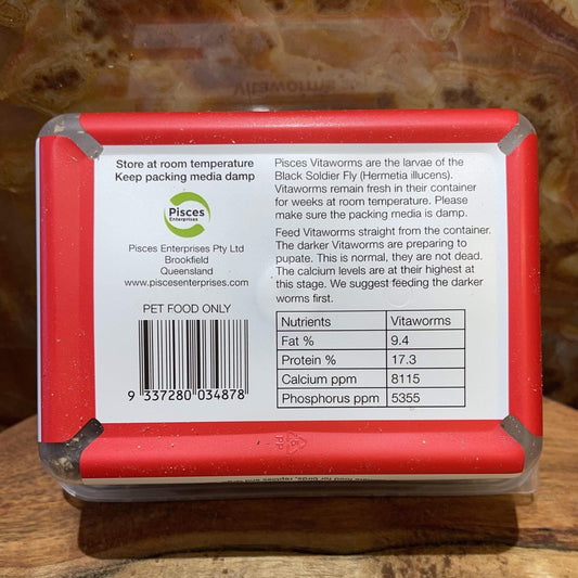 Pisces Enterprises Live Food Tub Vitaworms Black Soldier Fly Larvae 20g
