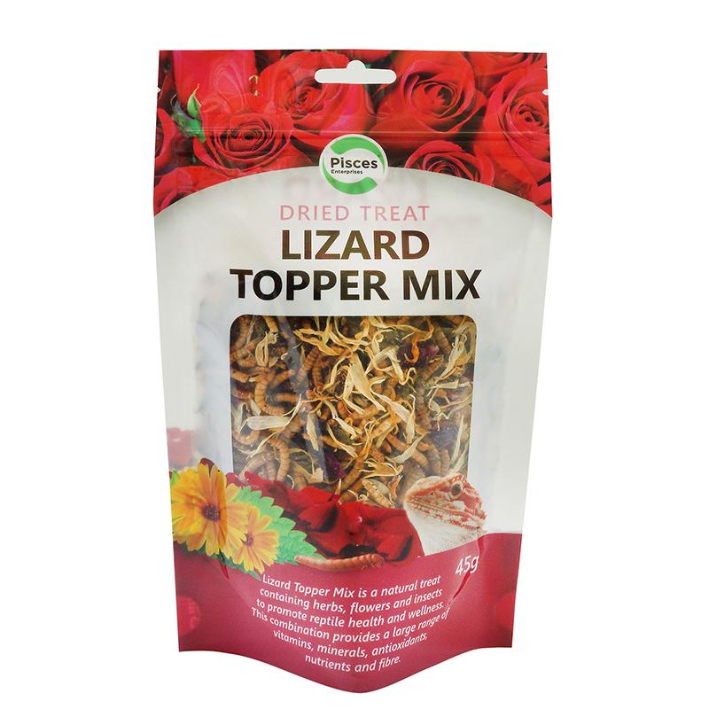 Pisces Enterprises Reptile Food Edible Flower Treats for Reptiles Lizard Topper Mix