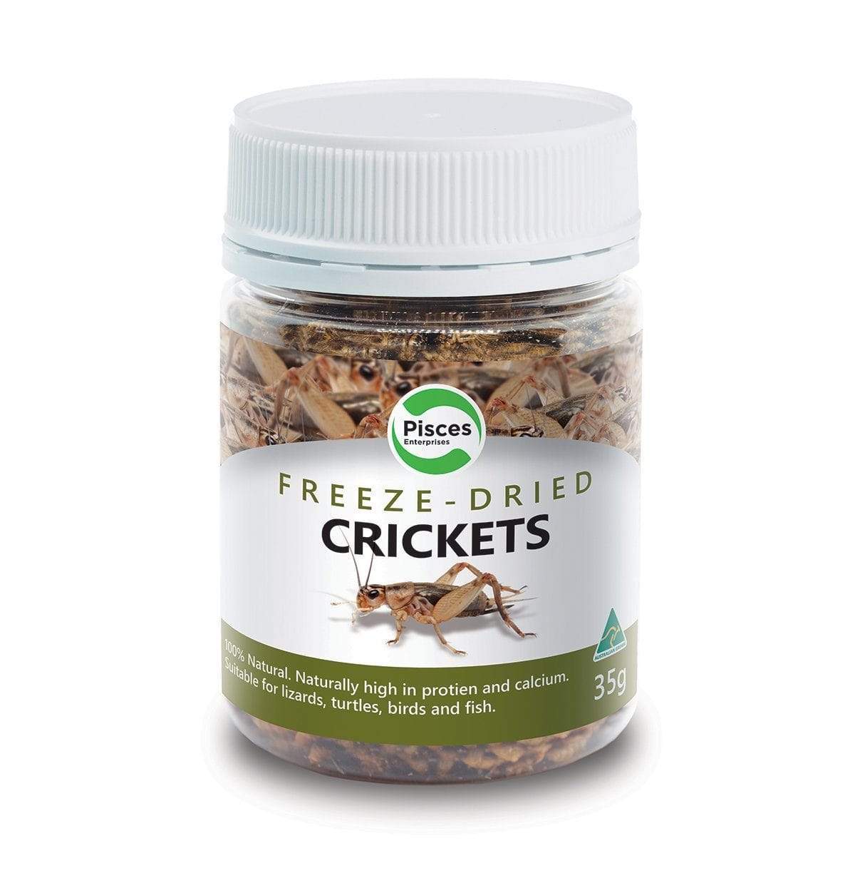 Pisces Enterprises Reptile Food Freeze-dried Crickets Pisces 35g Jar