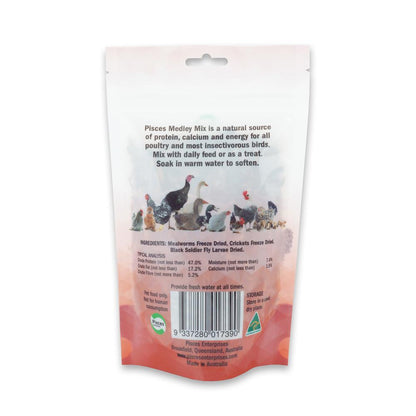 Pisces Enterprises Reptile Food Freeze-dried Medley Poultry Bag 60g