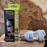 Reptile Realm Bulb Natural Sunlight Komodo Compact Lamp UVB 2% 15W