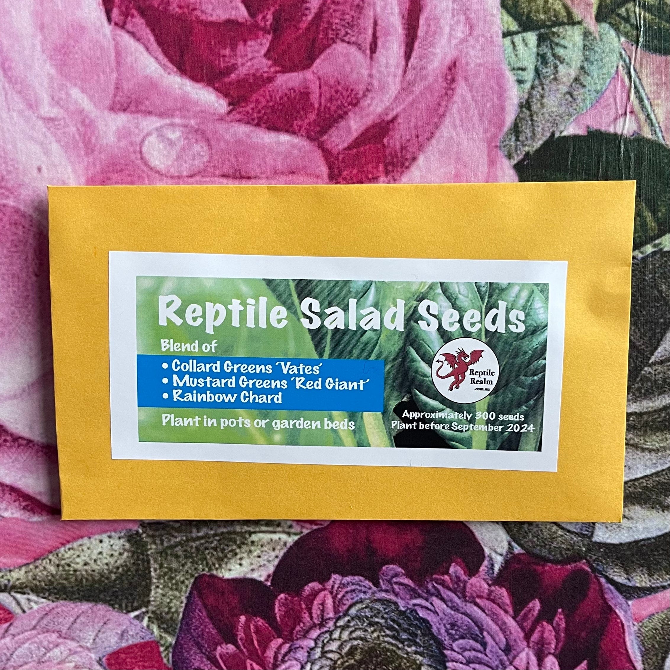 Reptile Realm Seed Blend Reptile Salad Seeds (Blue Label) - Collard Greens, Mustard Greens and Rainbow Chard