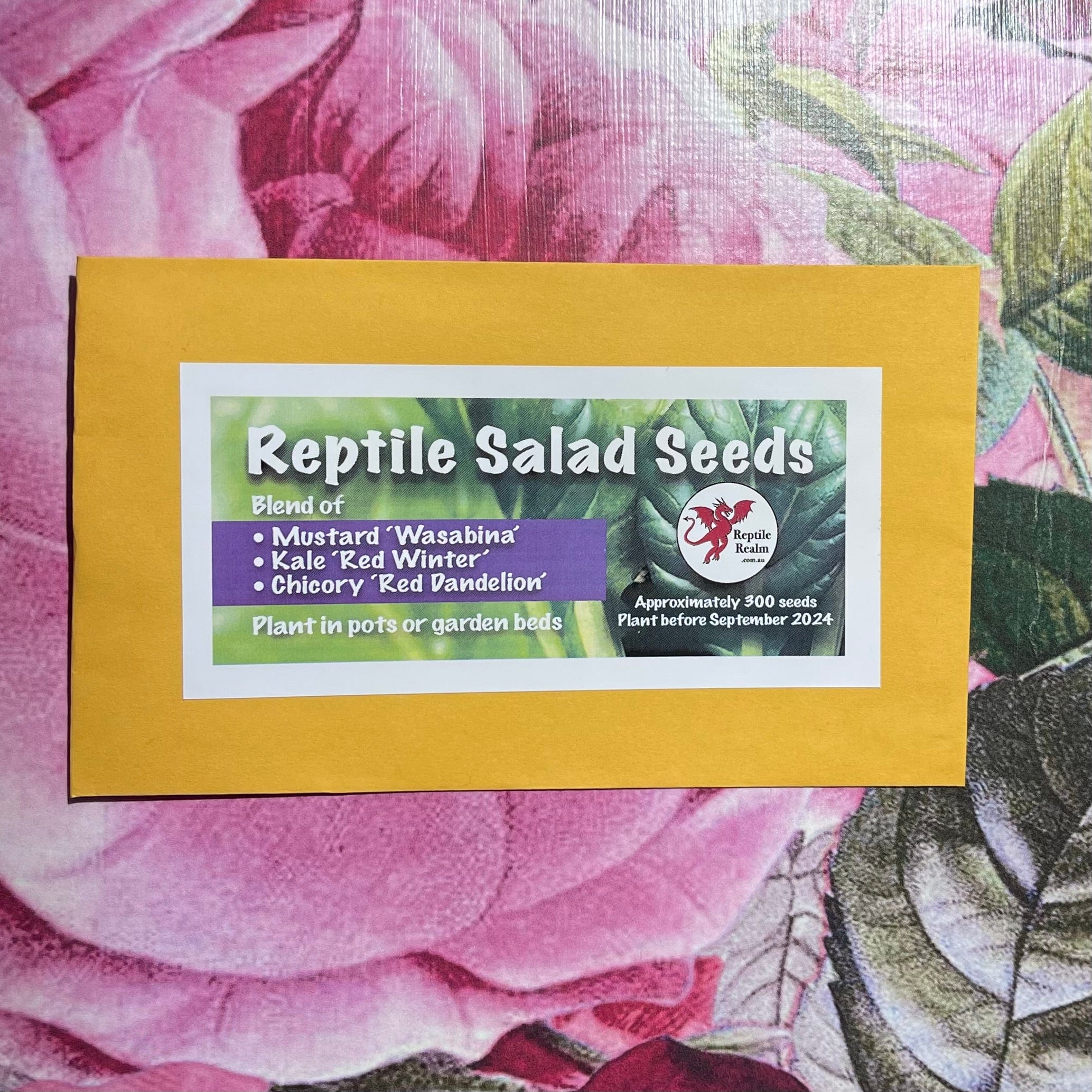 Reptile Realm Seed Blend Reptile Salad Seeds (Purple Label) - Mustard, Kale and Chicory