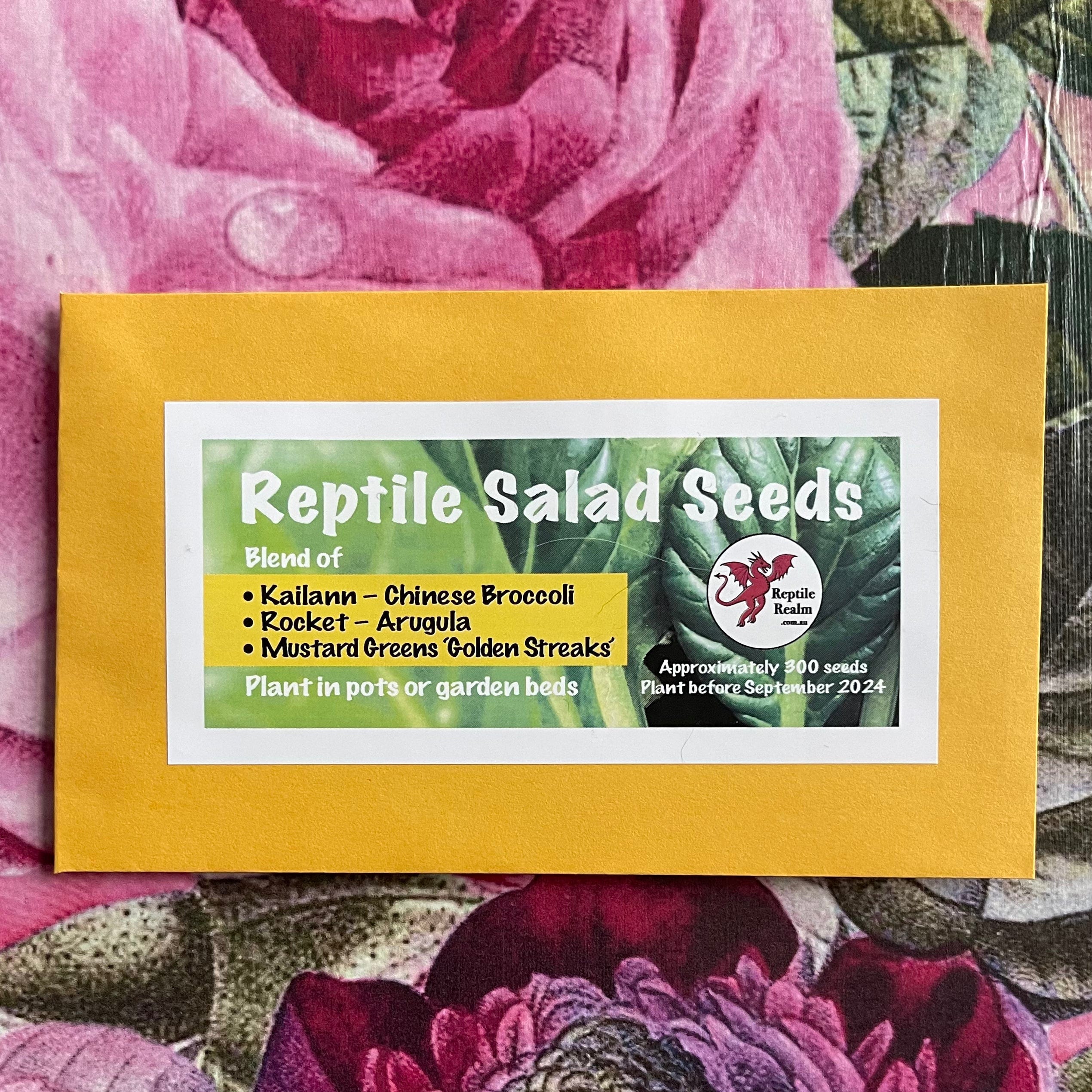 Reptile Realm Seed Blend Reptile Salad Seeds (Yellow Label) - Kailann, Mustard Greens and Rocket